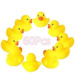 Bathtime jouets eau 60pcs mini canards en caoutchouc jaune PVC pour baby shower de la marque Webla image 1 produit