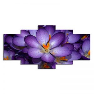 ChuangYing 5 Morceaux de Belles Fleurs mauves, Peinture Maison Sticker Autocollants décoratifs Wall Stickers de la marque ChuangYing image 0 produit