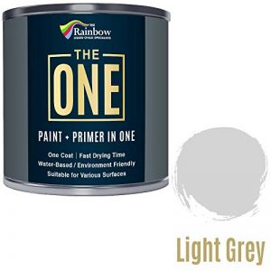 Couche de peinture multi-surfaces One pour bois, métal, plastique, intérieur et extérieur - gris clair, finition mate, 1 litre de la marque THE ONE image 0 produit