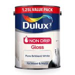 DULUX 1,25 L anti-goutte Peinture brillante – Blanc pure brillant de la marque Dulux image 1 produit