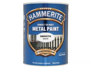 Hammerite 5084861 Peinture métallique anti-rouille de 5 l – Blanc lisse de la marque Hammerite image 0 produit