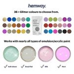 Hemway - Additif à paillettes - pour peinture émulsion ou à l'eau - 110 g de la marque Hemway image 2 produit