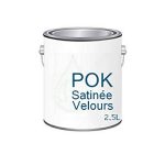 Peinture Acrylique pour murs Satin Lessivable - Blanc Grisé - POK SATIN - 2,5 L - 10m²/L de la marque Pok image 1 produit