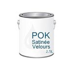 Peinture Acrylique pour murs Satin Lessivable - Blanc Oxydé - POK SATIN - 2,5 L - 10m²/L de la marque Pok image 1 produit