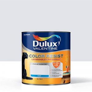 Peinture Color Resist Dulux Valentine - Lessivable et resistante pour Murs & Boiseries - aspect Mat Roc Blanc 1 L - Dulux Valentine de la marque DULUX-VALENTINE image 0 produit