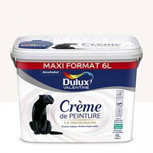 Peinture monocouche pour murs, boiseries et plafonds Crème De Peinture Satin Blanc 6 L Maxi Format - Dulux Valentine de la marque DULUX-VALENTINE image 0 produit