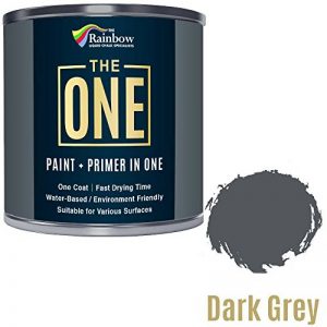 Peinture One Paint multi-surfaces pour bois, métal, plastique, intérieur, extérieur, gris foncé, satiné, 250 ml de la marque THE ONE image 0 produit