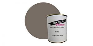 Peinture polyuréthane aspect satin Aqua PU mono - Meuble cuisine et salle de bains - 34 couleurs - 750 ml - 7.5 m² (Taupe) de la marque BOX-DECO-COULEURS image 0 produit