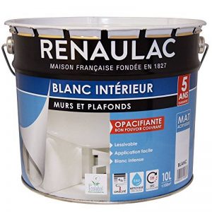 Renaulac Peinture intérieur Murs & Plafonds Bicouche Acrylique Blanc Mat 10L - 100m² de la marque Renaulac image 0 produit