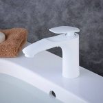 Robinet mitigeur monobloc en laiton massif, salle de bain, Peinture Blanc, Beelee BL6770W de la marque Beelee image 4 produit
