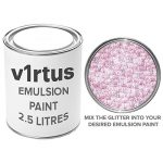 v1rtus - Additif paillettes effet cristal - pour peinture émulsion à finition mate/velours/satin/brillante - pour murs intérieurs et extérieurs/plafond/bois/métal/vernis - rose foncé - 100 g de la marque v1rtus image 2 produit