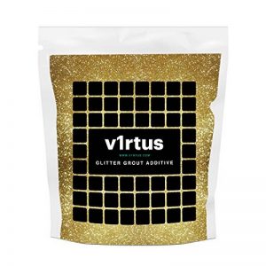v1rtus - Additif paillettes pour joint à base de résine époxy/ciment - cuisine/salle de bains - facile d'utilisation/résiste à la chaleur/ne s'oxyde pas - couleurs résistantes - doré - 100 g de la marque v1rtus image 0 produit