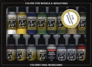 Vallejo Model Air Building Set de peinture acrylique pour air brush – Couleurs assorties (Lot de 16) de la marque Vallejo image 0 produit